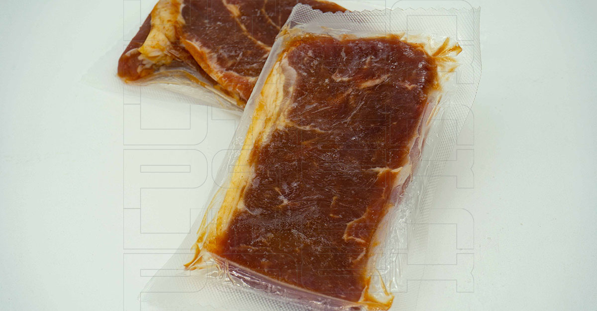 调味牛排热成型真空包装