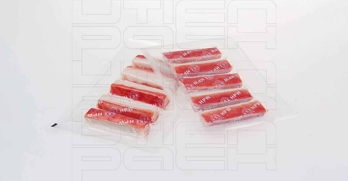 蟹肉条热成型真空包装